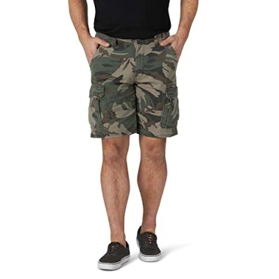 Image of Wrangler Authentics Men&#039;s Classic Cargo Stretch Short, Green, 36