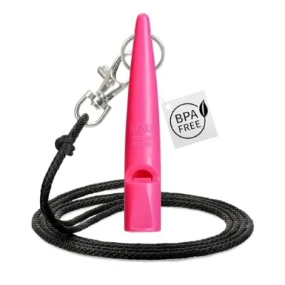 Image of ACME dog whistle no. 210.5 with strap Original from England Ideal for training Food Grade ABS Material Standardized frequency Loud and far reaching