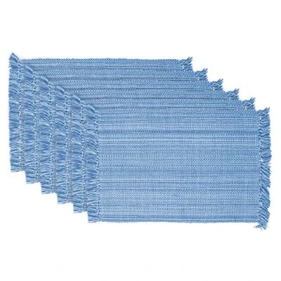 Image of DII Variegated Tabletop Collection, Placemat Set3x19, Light Blue, 6 Piece