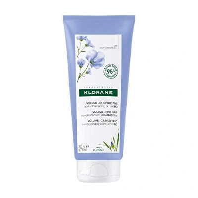 Image of Klorane Volumising Conditioner with ORGANIC Flax Fine hair, 1 x 200ml bottle