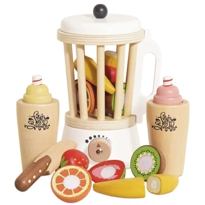 Image of Le Toy Van TV296 Wooden Toy, Blender Set, Blue