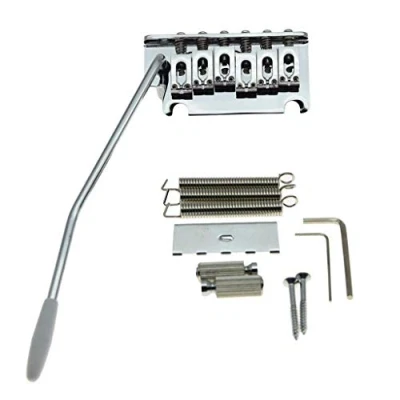 Image of KAISH Chrome 2 Point ST Strat Style Guitar Tremolo Bridge Locking System