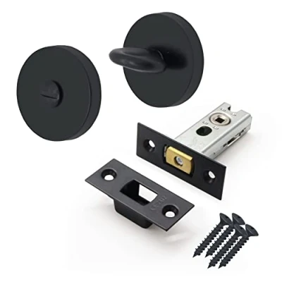 Image of EAI Tubular Deadbolt Bathroom Kit 64mm Case 44mm Backset Matt Black