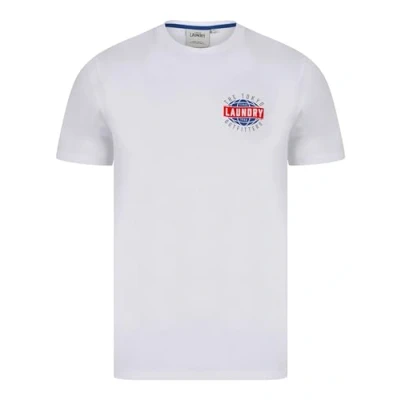 Image of Tokyo Laundry Men&#039;s &#039;Midi&#039; Retro Graphic Cotton Crew Neck T Shirt Bright White