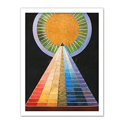 Image of Wee Blue Coo Hilma Af Klint Altarpiece No 1 Group X Artwork Framed Wall Art Print 18X24 Inch
