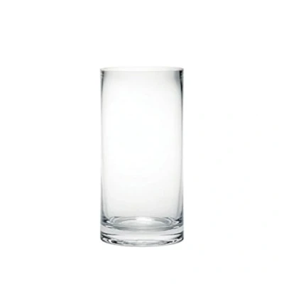 Image of 20cm Tall Clear Glass Cylinder Flower Vase