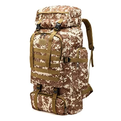 Image of Kabxhueo Hiking Backpack 60l 80l, Large Camping for Men Waterproof Molle Military Tactical Rucksack Survival Travel bag Daypack Travelling Climbing Hunting Trekking