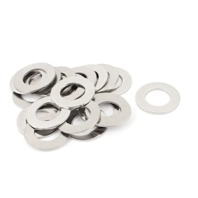 Image of Sourcingmap 20pcs 304 Stainless Steel M20 Thin Plain Flat Washer Silver Tone