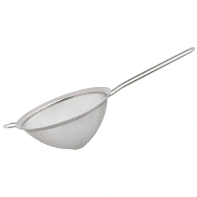 Image of Buckingham Stainless Steel Fine Mesh Conical Strainer Sieve for Baking Rust Free, Dishwasher Safe (16cm)