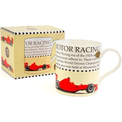 Image of Lesser &amp; Pavey Leonardo Collection Premium Motor Racing Funny Tea and Coffee Mug Perfect Ceramic Gift China Cup for Fans