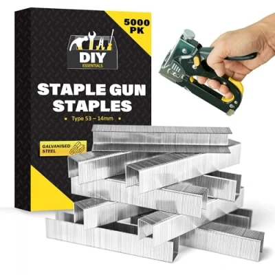 Image of 5000pk Galvanised 14mm Staples for Staple Gun Type 53 Heavy Duty Upholstery Replacement Refills