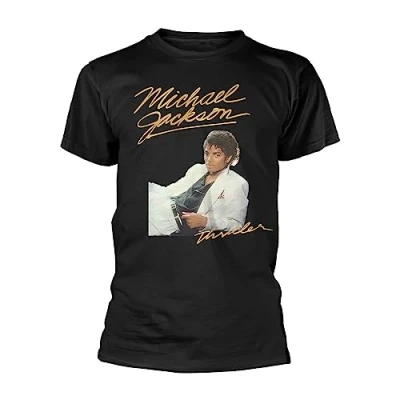 Image of Rockoff Trade Men&#039;s Michael Jackson Thriller White Suit T Shirt, Black (Black Black), Large (Size:Large)