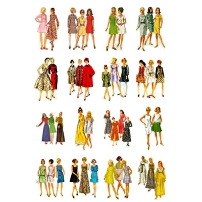 Image of Decoupage Paper Pack (20 Sheets 10x15cm) Vintage Fashion Disco FLONZ