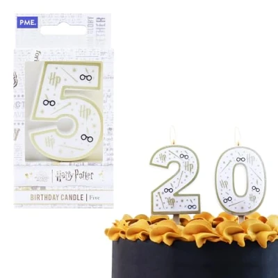 Image of PME Harry Potter Birthday Candle, Number 5, Gold
