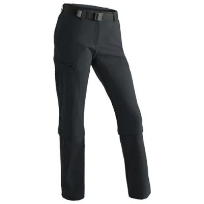 Image of maier sports women&#039;s Arolla hiking trousers, zip off outdoor pants, breathable trekking trousers with detachable legs