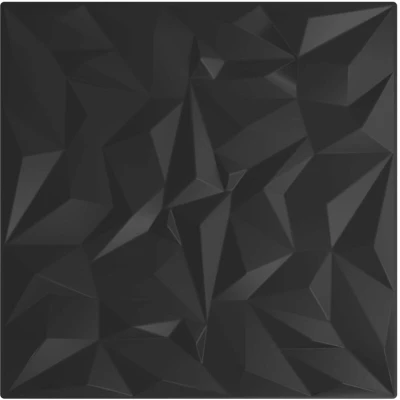 Image of vidaXL Wall Panels 24 pcs Black 50x50 cm XPS 6 m² Amethyst