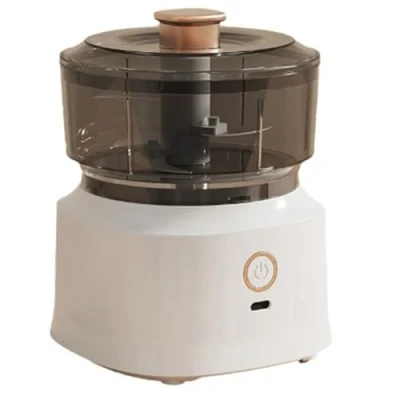 Image of Speesy Electric Garlic Puree Grinder, Food Chopper, Meat Mini Press, Vegetable Cutting Tool White