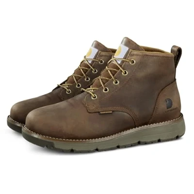 Image of Carhartt mens Millbrook Waterproof 5&quot; Wedge BootWork Boot, Brown, 10