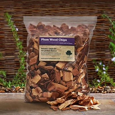Image of Smoking/Smoker Wood Chips Jumbo 4.5 Litre Bag (24 Great Flavours 100% Natural Nothing Added) Smoking Food in a Smoker/BBQ Many from our own Woodland (Plum)