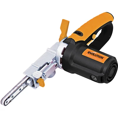 Image of Evolution Power Tools Precision File Sander Electric Thin Belt File, Multipurpose Filing, Sanding, Grinding, Includes 3 Sanding Belts Mixed Grit, Dust Bag, 2 Year Warranty, 230v