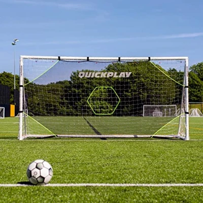 Image of QUICKPLAY Target Net Lite with 5 Zones Practice Shooting and Passing Accuracy Soccer Goal Frame not Included (iv) 16 x 7&#039;)