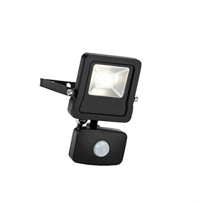 Image of Saxby 78963 Surge PIR Sensor Matt Black IP44 Outdoor 10W LED Cool White Floodlight