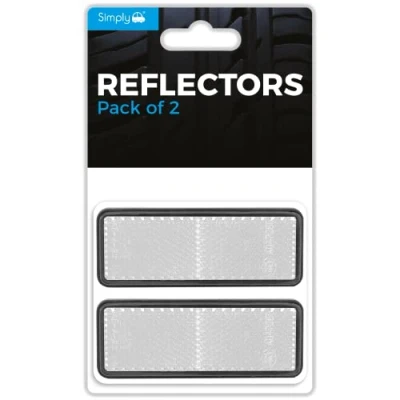 Image of Simply REF02 Set of 2 Adhesive Reflectors Clear/White