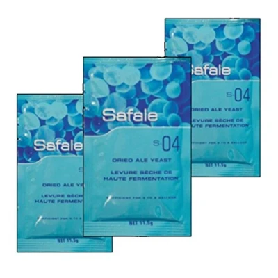 Image of 3X Fermentis Safale S04 Beer Yeast British Style ales 11.5g 20 30L