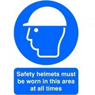 Image of Safety Sign Helmets Must Be Worn PVC A4 MA04650R
