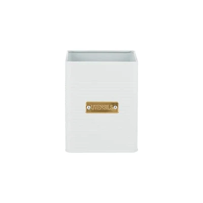 Image of Typhoon Otto White Square Utensil Pot