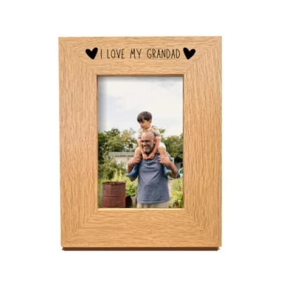 Image of Second Ave Oak 6x4 Portrait Picture Photo Frame I Love My Grandad Gift Father&#039;s Day