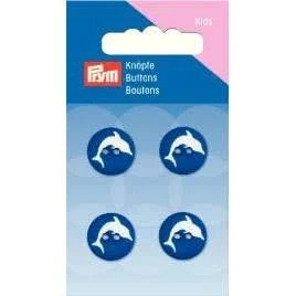 Image of 316121 Button 2 Hole Dolphin Blue 15 mm
