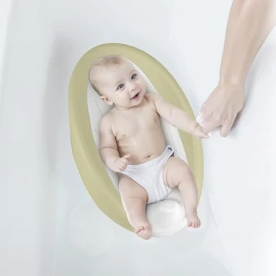 Image of Dolu Baby Bath Support Non Slip, Comfortable &amp; Safe Eco Green Perfect for Newborns Infants