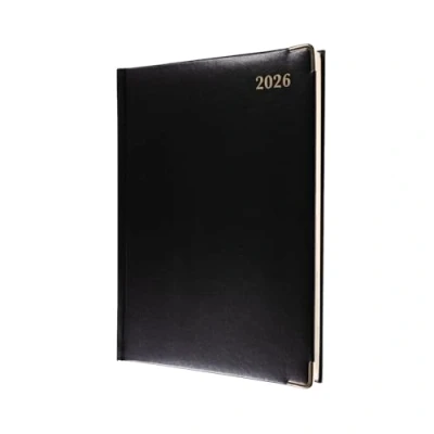 Image of Collins Classic Manager 2026 12 Month Calendar Year Planner, Day To Page with Appointments Diary Black (1200V.99 26)