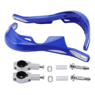 Image of GOOFIT 1&quot; Aluminium Alloy Handlebar Hand Brush Guards Protector Handguards Kit Replacement For Motocross Motorcycle Off road Pit Dirt Bike ATV Blue