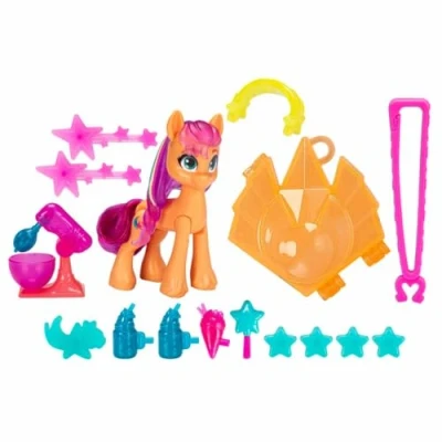 Image of My Little Pony F5250 Cutie Mark Discover Sparkle Beauty spot Magic Sunny Starscout, 7.5 cm Hoof to Heart Pony, from 5, Multi Coloured, 3 inch