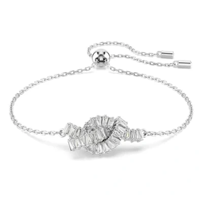 Image of Swarovski Matrix Crash Soft Bracelet, Blue, Rhodium shiny