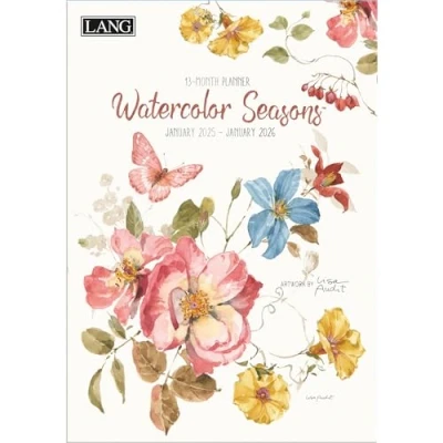 Image of Lang, Watercolor Seasons by Lisa Audit 2025 Monthly Planner