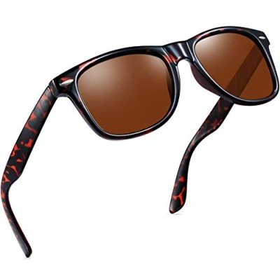 Image of Joopin Square Polarised Sunglasses for Men Women UV Protection Unisex Retro Man Driving Hiking Fishing Sports (Leopard)