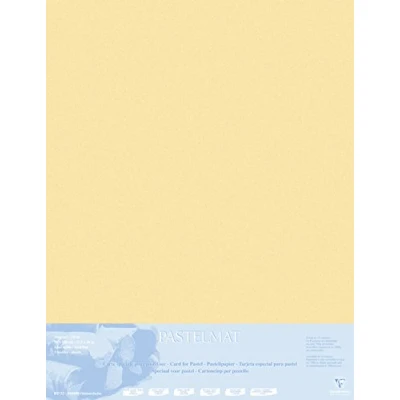 Image of Clairefontaine Ref 396023C Pastelmat Mounted Board (5 Sheets) 1800 Microns 70 x 100cm Maize Colour Specially Formulated For Use With Pastels
