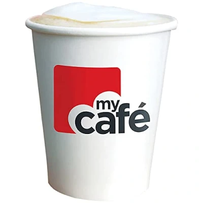 Image of MyCafe 8oz Single Wall Hot Cups (Pack of 50) HVSWPA08V, White