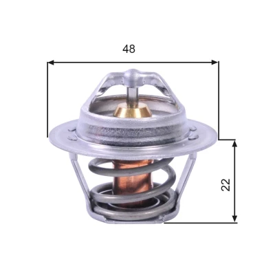 Image of 1509953, 6100629 Engine thermostat GATES TH00391G1 91C with gaskets/seals without housing FORD: Sierra Mk2 Saloon, Capri III, II