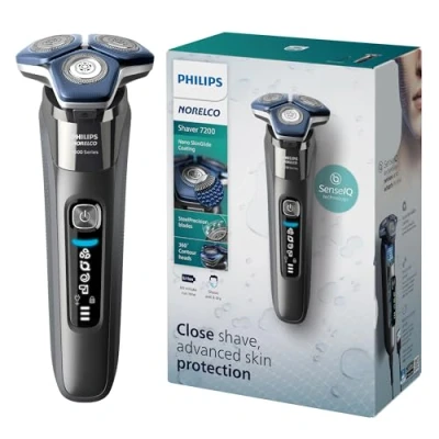 Image of Philips Norelco Shaver 7200, Rechargeable Wet &amp; Dry Electric with SenseIQ Technology and Pop up Trimmer S7887/82