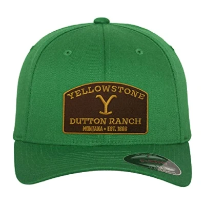 Image of Yellowstone Officially Licensed Flexfit Baseball Cap (Green), Small/Medium