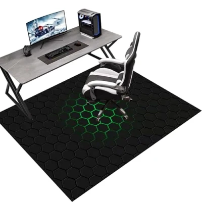 Image of Protective Floor Protector Mat, Office Chair Mat for Carpeted Floor, Gaming Non Slip, Carpet Low Pile Carpets, Computer Desk Chairs 70 x 100 cm