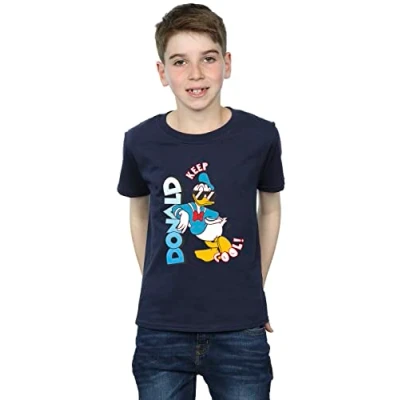 Image of Disney Boys Donald Duck Cool T Shirt Navy Blue 7 8 Years