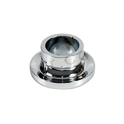 Image of Small Chromed Rosette Rose Collar for Bathroom Sink Basin Overflow 15mm Diameter