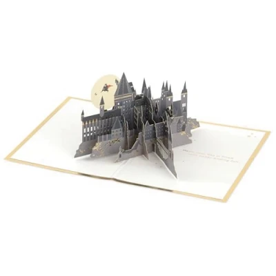 Image of Hallmark Harry Potter, 3D &amp; Pop Up Any Occasion Card, Golden Snitch, Broomstick, Birthday, Fathers Day, Christmas, Daughter, Son, Granddaughter, Grandson, Wizarding World, Gold