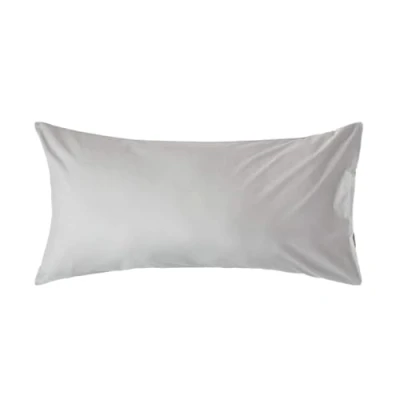 Image of HOMESCAPES Silver Grey Pure Egyptian Cotton King Size Pillowcase 200 TC 400 Thread Count Percale Equivalent Housewife Pillow Case