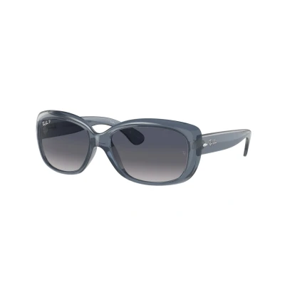Image of Ray Ban Jackie OHH Sunglasses, Women&#039;s, Size: 58, Transparent blue